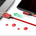 Ugreen US299 60555 angled Lightning / USB-A MFi cable 2.4A 1m - red - Cell phone cables<<<HurtelXML