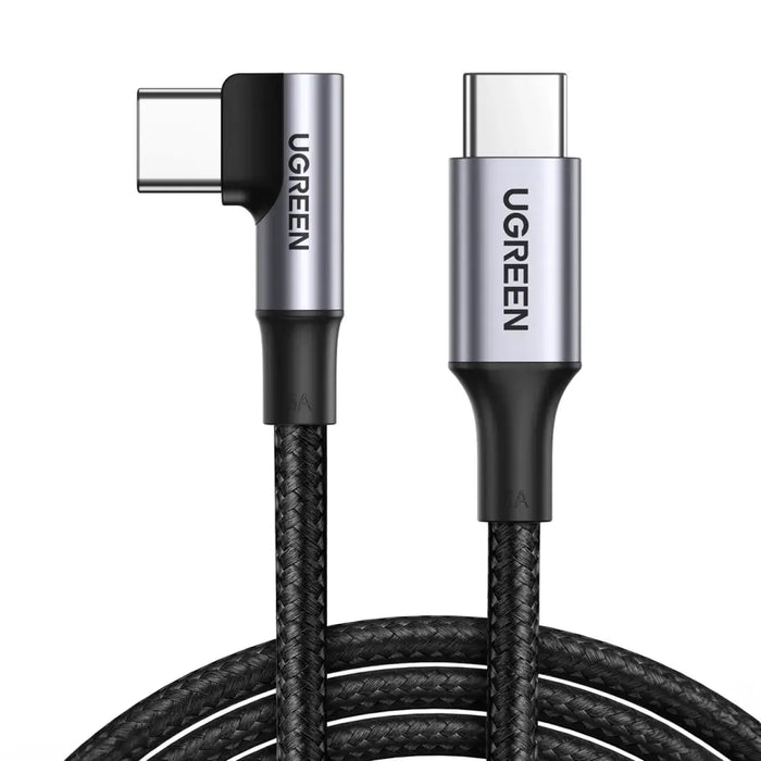 Ugreen US334 70645 USB-C (angled) / USB-C (straight) cable 100W PD 2m - black - Cell phone cables<<<HurtelXML