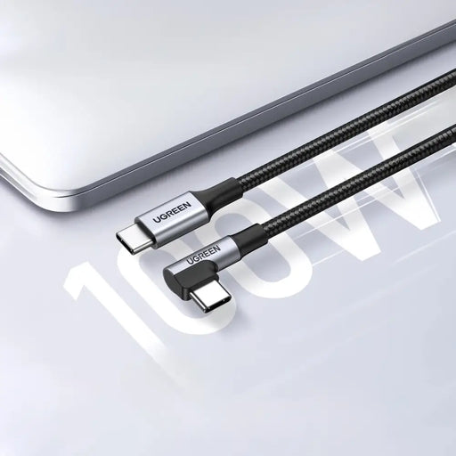 Ugreen US334 70645 USB-C (angled) / USB-C (straight) cable 100W PD 2m - black - Cell phone cables<<<HurtelXML