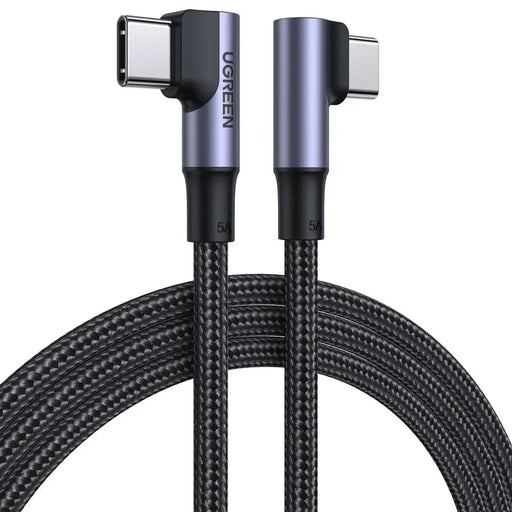 Ugreen US335 70698 angled USB-C - USB-C PD QC FCP cable 100W 5A 480Mb/s 2m - black - Cell phone cables<<<HurtelXML