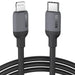Ugreen US387 Lightning - USB-C MFI PD cable 20W 480Mb/s 1m - black - Cell phone cables<<<HurtelXML