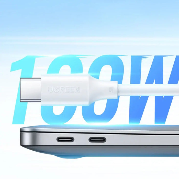 Ugreen US562 USB-C / USB-C PD cable 100W 2m - white - Cell phone cables<<<HurtelXML