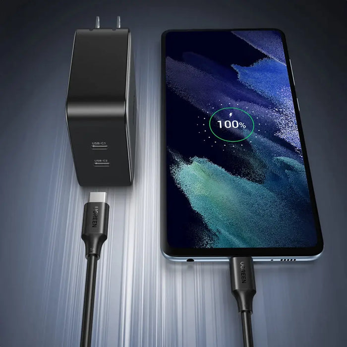 Ugreen US562 USB-C - USB-C PD QC cable 100W 5A 480Mb/s 1.5m - black - Cell phone cables<<<HurtelXML