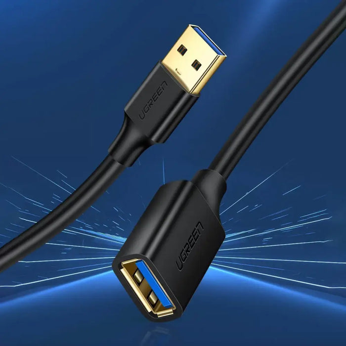 Ugreen USB-A (male) - USB-A (female) adapter extension cable USB 3.0 5Gb/s 0.5m black (US129) - Cell phone