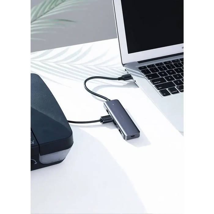 Ugreen USB HUB - 4x USB 3.2 Gen 1 with micro USB power port gray (CM219 50985) - USB hubs<<<HurtelXML