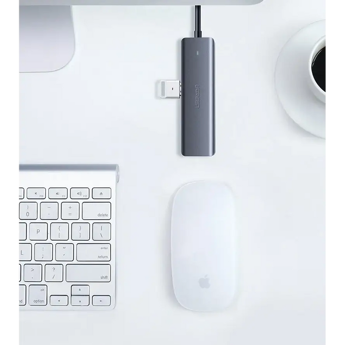 Ugreen USB HUB - 4x USB 3.2 Gen 1 with micro USB power port gray (CM219 50985) - USB hubs<<<HurtelXML