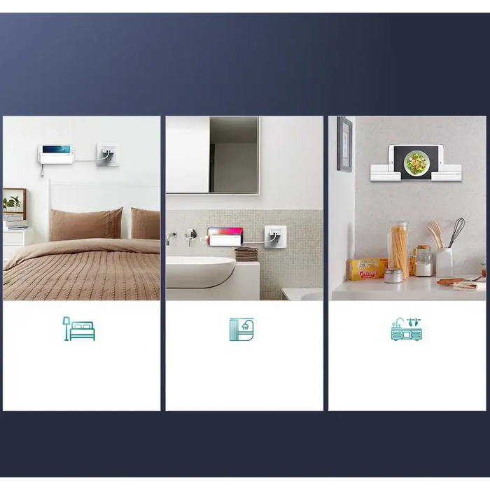 Ugreen wall mount smartphone stand for charging white (30394) - Cell phone holders<<<HurtelXML