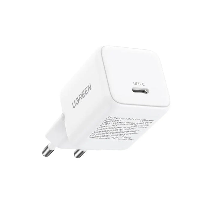 Ugreen X513 30W GaN 1x USB-C Wall Charger - White - Cell phone USB charger<<<HurtelXML&&&Зарядни устройства<<<Аксесоари