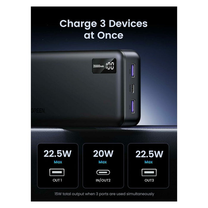 POWER BANK PB312 20,000mAh PD 22.5W UGREEN - BLACK