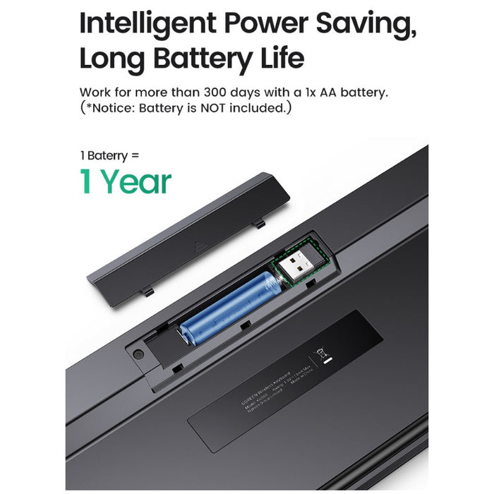 KEYBOARD WIRELESS BG, CHOCOLATE MEM KU004 UGREEN