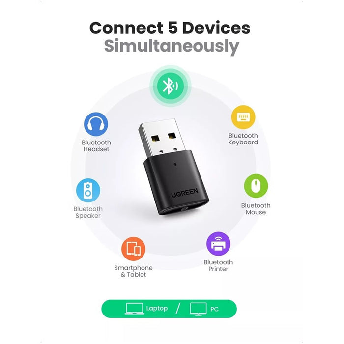 Ugreen Bluetooth 5.0 USB-A Adapter Black (CM390)