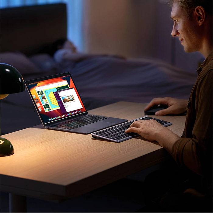 Ugreen KU005 Bluetooth / 2.4 GHz wireless membrane keyboard - black