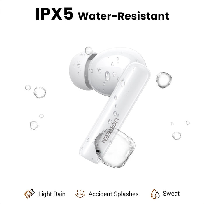 Ugreen HiTune T6 wireless headphones with ANC function + USB-A - USB-C cable - white