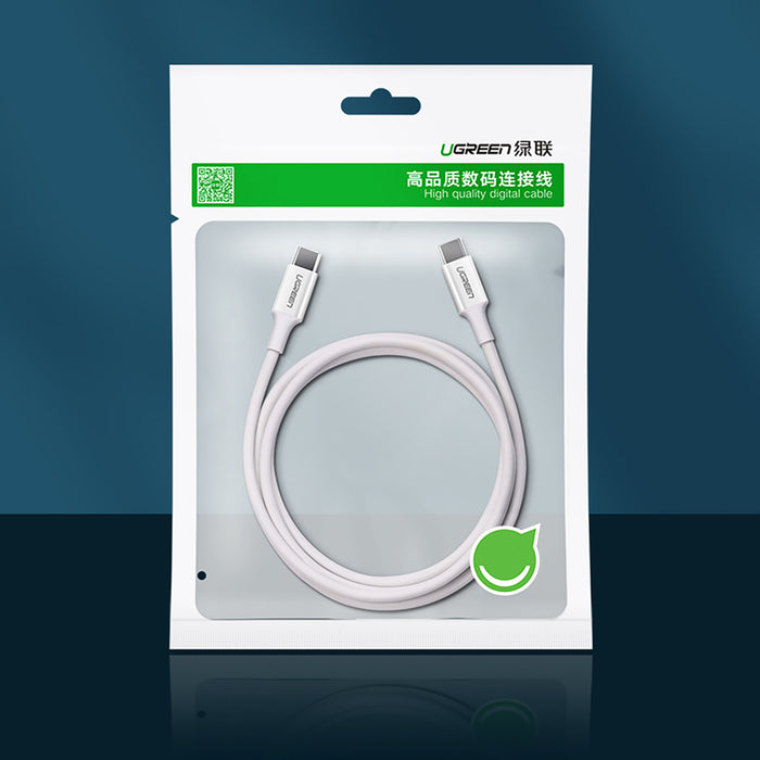 Ugreen US264 60518 USB-C / USB-C PD QC AFC Cable 1m - White