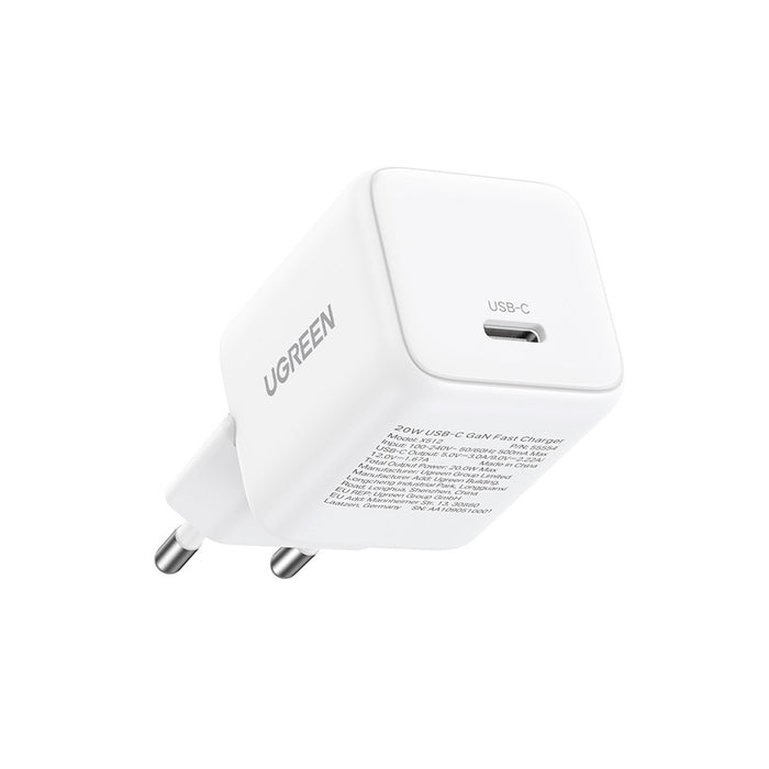 Ugreen Nexode N Series X512 20W GaN 1x USB-C Wall Charger - White