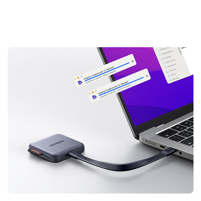 Ugreen Magnetic Memory Card Reader + 100W PD 3in1 Charger - Gray