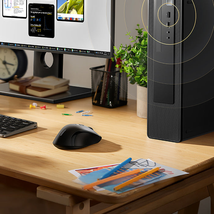 Ugreen Wireless Ergonomic Optical Mouse - Black