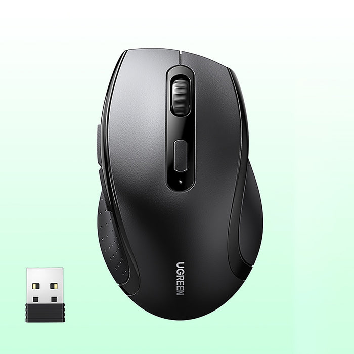 Ugreen Wireless Ergonomic Optical Mouse - Black