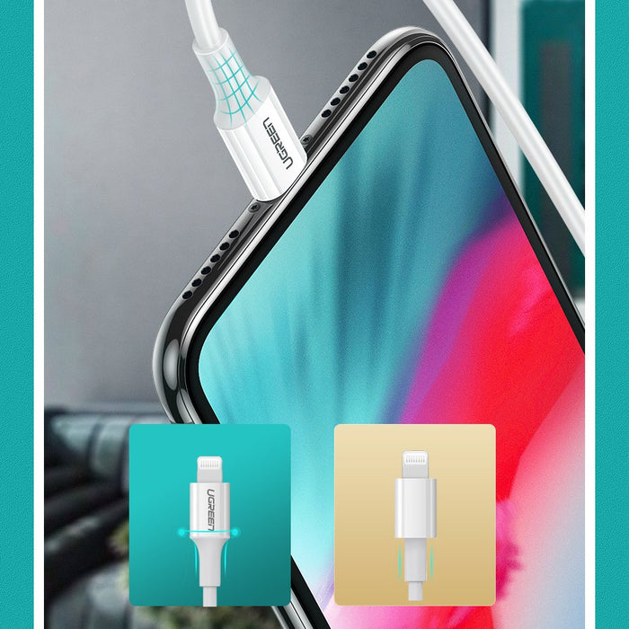 Ugreen US171 Lightning - USB-C MFi PD cable 20W 480Mb/s 1m - white