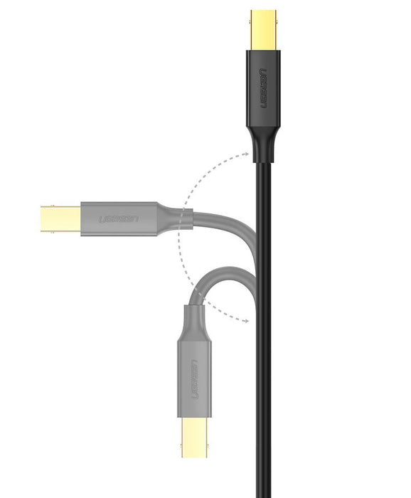 Ugreen USB Type B printer cable (male) - USB 2.0 (male) 480 Mbps 1.5 m black (US135 10350)