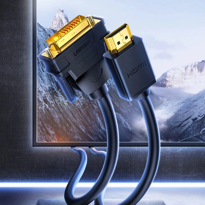 Ugreen HD106 DVI 24+1 pin / HDMI FHD 60Hz cable 1.5m - black (11150)
