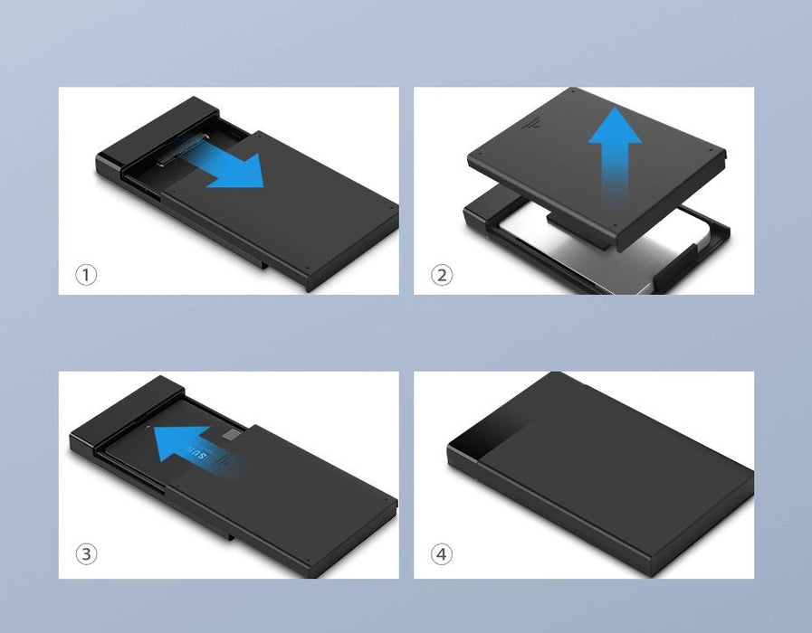 Ugreen bay for HDD SSD disk housing 2.5 '' SATA USB 3.2 Gen 1 (5 Gbps) micro USB SuperSpeed + 0.5 m cable black (US221 30848)