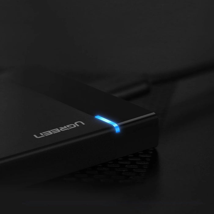 Ugreen bay for HDD SSD disk housing 2.5 '' SATA USB 3.2 Gen 1 (5 Gbps) micro USB SuperSpeed + 0.5 m cable black (US221 30848)