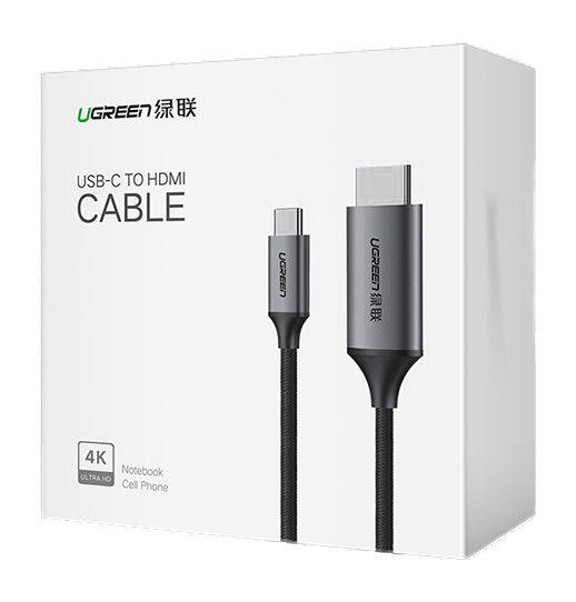 Ugreen cable HDMI cable - USB Type C 4K 60 Hz 1.5 m black-gray (MM142 50570)