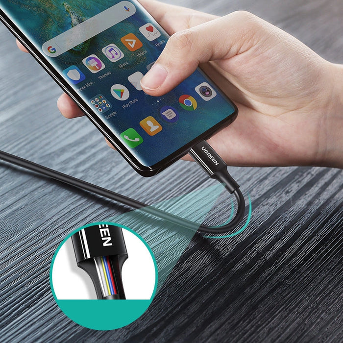 Ugreen US300 USB-C - USB-C PD QC FCP cable 100W 5A 480Mb/s 2m - white
