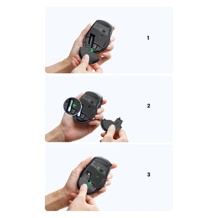 Ugreen MU006 Wireless USB 2.4GHz 4000 DPI Optical Mouse - Black