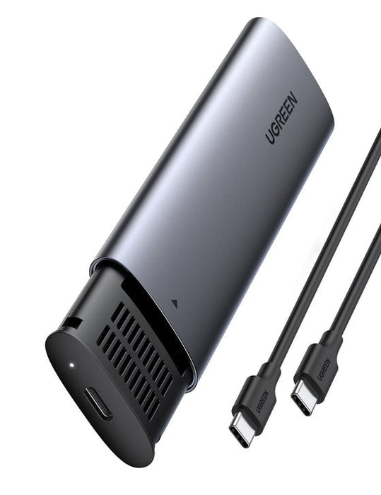Ugreen M.2 SSD bay USB 3.2 Gen 2 drive (SuperSpeed USB 10 Gbps) + USB Type C cable 0.5m gray (CM400 10902)