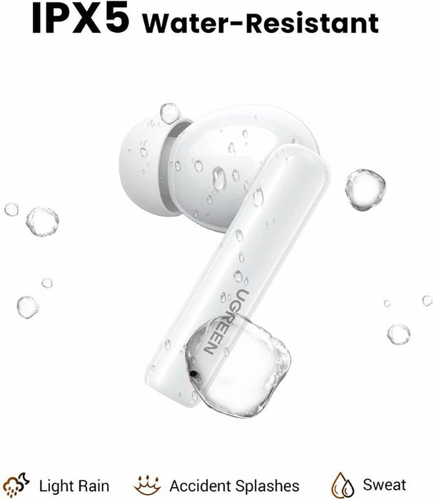 Ugreen HiTune T6 wireless headphones with ANC function + USB-A - USB-C cable - white