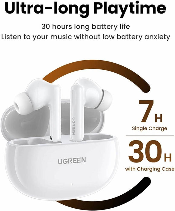 Ugreen HiTune T6 wireless headphones with ANC function + USB-A - USB-C cable - white