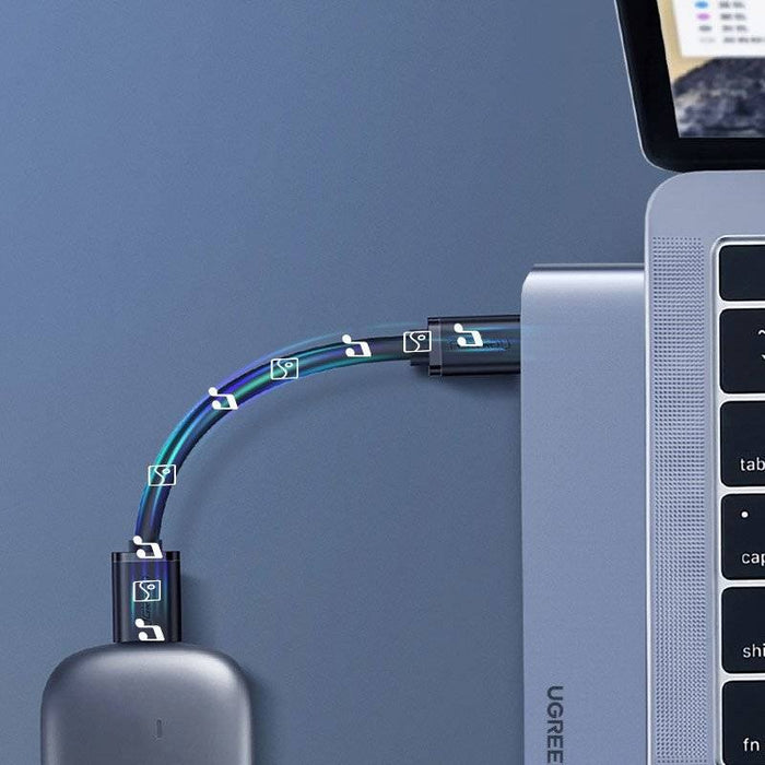 HUB Ugreen 60559 2x USB-C / USB-C PD (Thunderbolt 3, 100W, 4K 60 Hz, 10 Gbps) / HDMI 4K 30 Hz / 3x USB 3.0 for MacBook Pro / Air - Gray