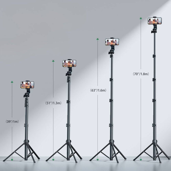 Ugreen LP680 selfie stick with stand and Bluetooth remote control 1.8m - black