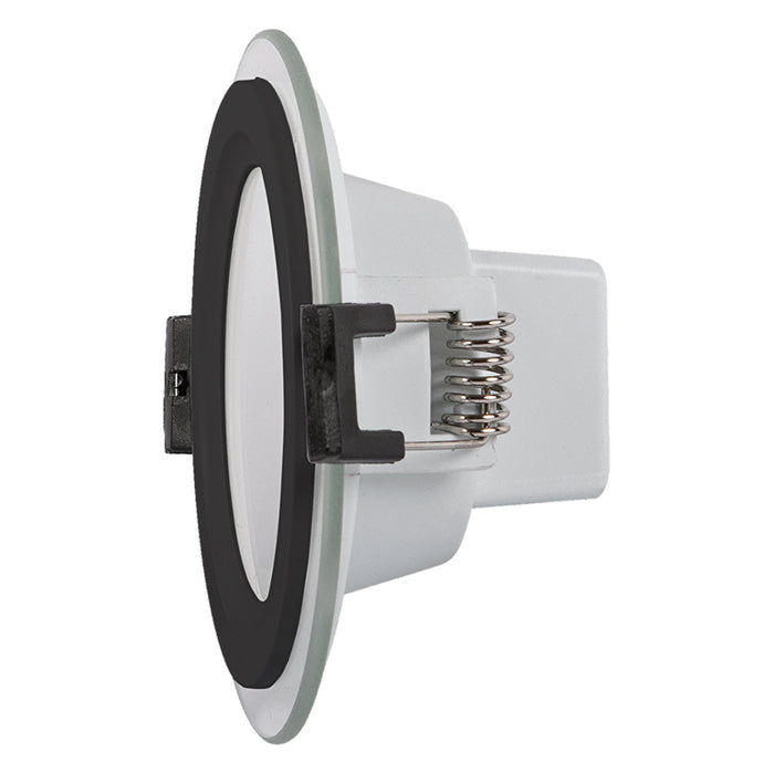LED PANEL 6W 4200K IP44 BLACK GLASS ULTRALUX