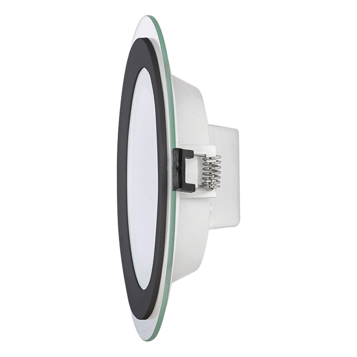 LED PANEL 12W 4200K IP44 BLACK GLASS ULTRALUX