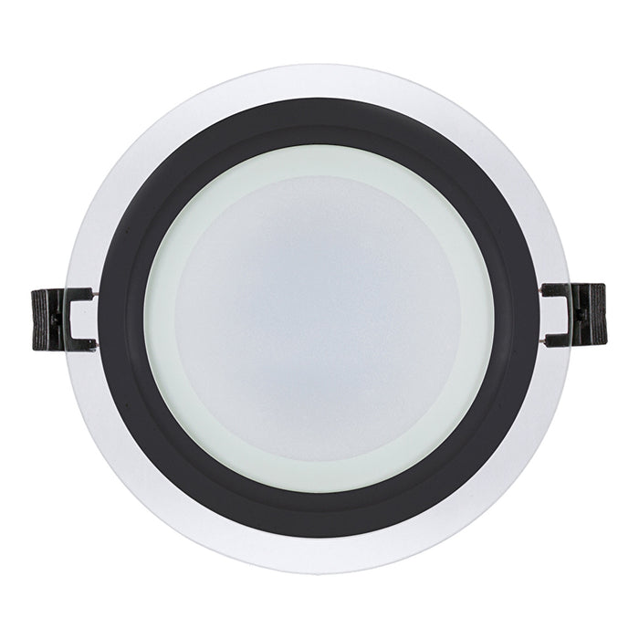LED PANEL 12W 4200K IP44 BLACK GLASS ULTRALUX