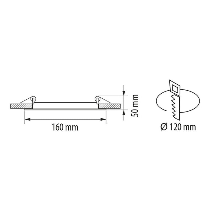 LED PANEL GLASS 12W 4200K IP44 ULTRALUX