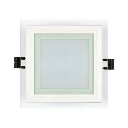 LED PANEL SQUARE GLASS 12W 4200K IP44 160MM ULTRALUX