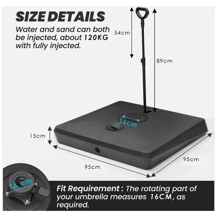 UMBRELLA BASE 360C WITH HANDLE HD HD-10814 - Оборудване чадъри<<<Къмпинг<<<Градина<<<Praktiker&&&Оборудване