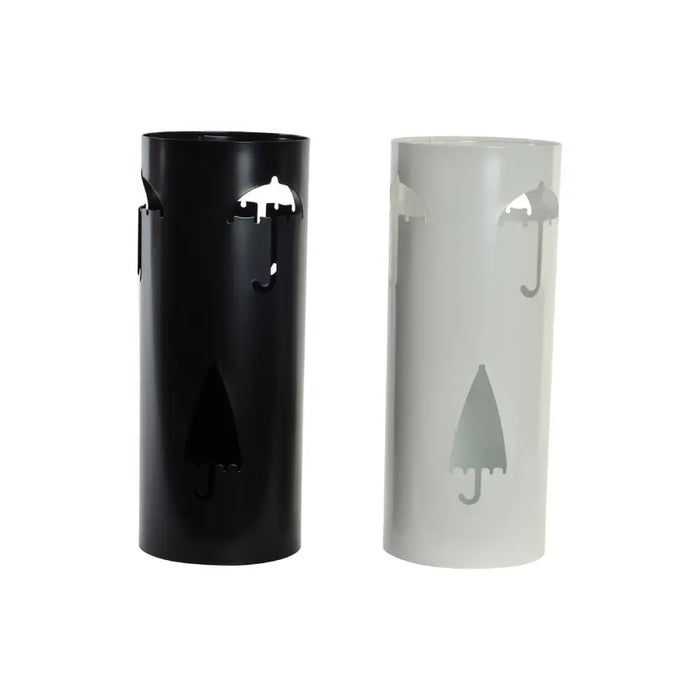 Umbrella stand DKD Home Decor 19 x 47 cm White Black Steel Umbrella 19 x 19 x 47 cm (2 Units) - Декорация и