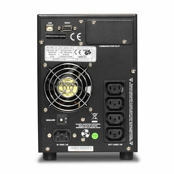 Uninterruptible Power Supply System Interactive UPS Riello SEP 1500 - Електроника Периферни и резервни