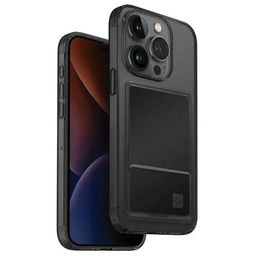 Uniq Air Fender ID Cardslot case for iPhone 15 Pro - gray - Cell phone cases and covers<<<HurtelXML