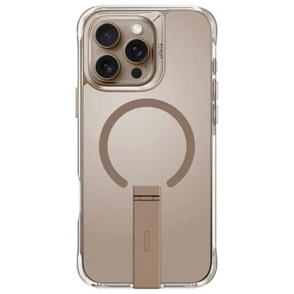 Uniq case Eleva with Vertica Stand iPhone 16 Pro 6.3’’ gold/taupe gold - Cell phone cases and covers<<<HurtelXML