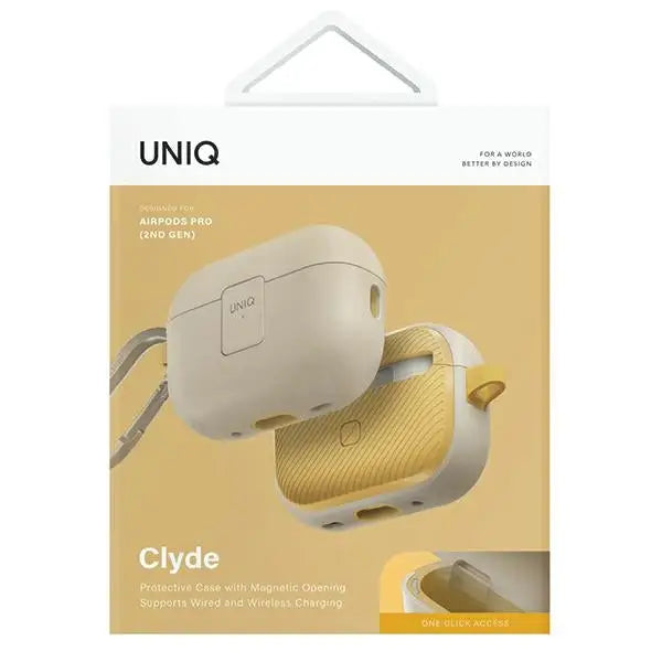 Uniq Clyde Lock Case for AirPods Pro 2 (2022/2023) - beige and yellow - Cell phone cases and covers<<<HurtelXML