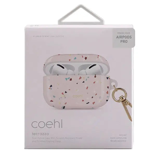 Uniq Coehl Terrazzo AirPods Pro Case Pink/Blush Pink - Cell phone cases and covers<<<HurtelXML