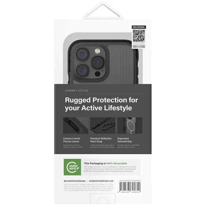 Uniq Combat Active Magclick Charging Case for iPhone 16 Pro - Black - Cell phone cases and covers<<<HurtelXML