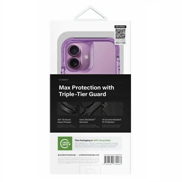 Uniq Combat iPhone 16 6.1’’ Magclick Charging case pink/gray pink - Cell phone cases and covers<<<HurtelXML
