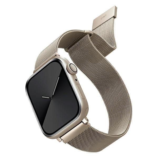 Uniq Dante Stainless Steel strap for Apple Watch 1/2/3/4/5/6/7/8/SE/SE2 38/40/41mm - beige - Other cell phone